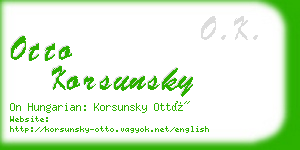 otto korsunsky business card